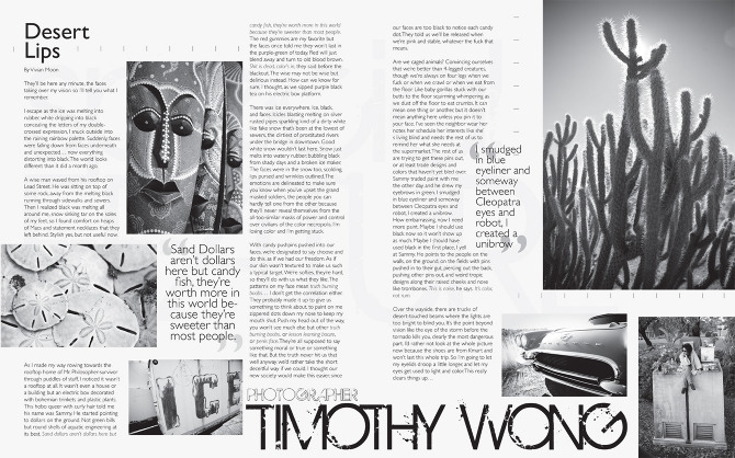 A spread for an article inspired by photographs